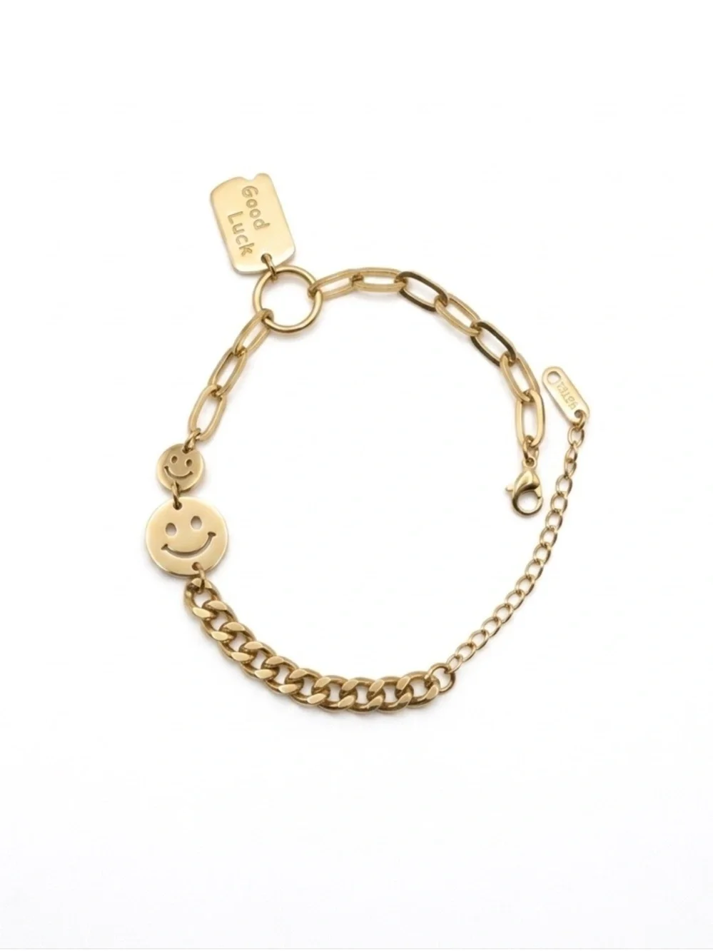Gold Tone Good Luck Charm Bracelet